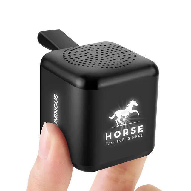 Logotrade business gift image of: Mini speaker with enlighted logo for engraving