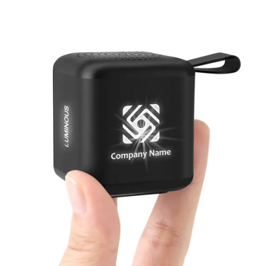 Logotrade promotional giveaway image of: Mini speaker with enlighted logo for engraving