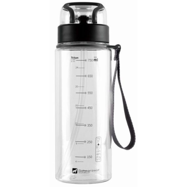 Logo trade promotional giveaway photo of: Drinking bottle SEYHAN 900 ml Schwarzwolf