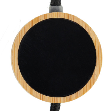 Logo trade promotional item photo of: 4in1 long wooden cable with elighted logo for engraving