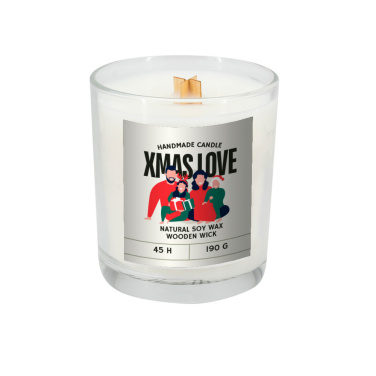 Logotrade advertising products photo of: Soy candle 190g Christmas love
