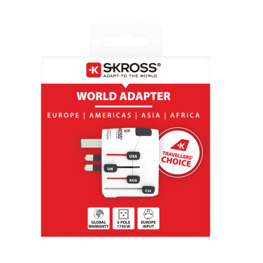 Logotrade promotional items photo of: SKROSS Pro 3-Pole World Travel Adapter