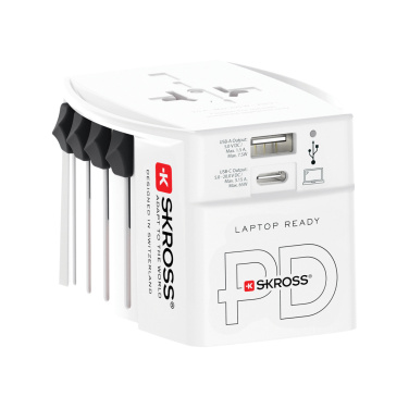 Logo trade corporate gift photo of: SKROSS World Travel Adapter MUV 65W PD with USB C Cable