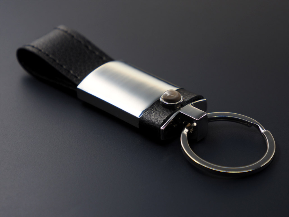 Logotrade promotional gift picture of: Striped Flint Keyring 1292095