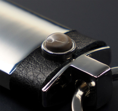 Logotrade advertising product picture of: Striped Flint Keyring 1292095