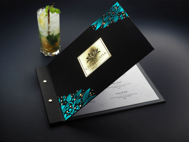 Logo trade corporate gifts image of: Menu cover 1681280