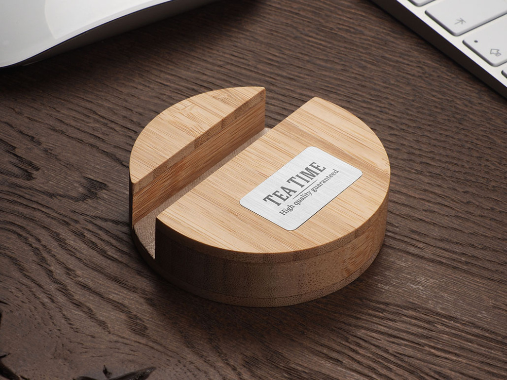 Logo trade promotional giveaways image of: Wooden telephone stand 1833292