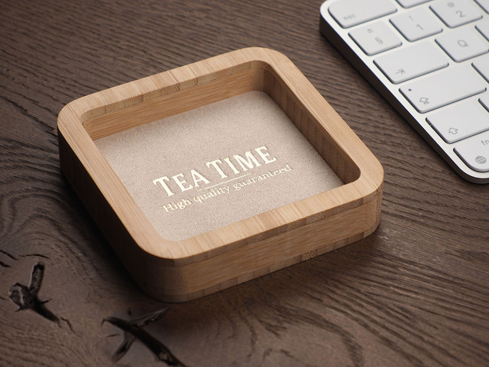 Logo trade promotional items image of: Wooden desk organiser 1849292