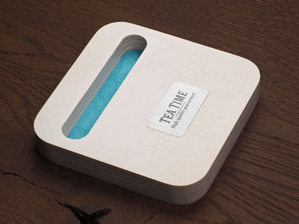 Logo trade promotional gifts picture of: Wooden telephone stand 1848121