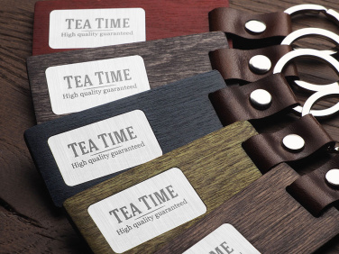 Logo trade advertising products image of: Wooden keyring 1853121