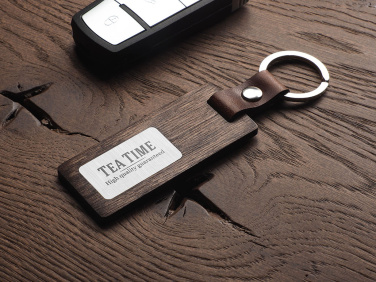 Logo trade promotional product photo of: Wooden keyring 1853121