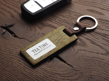 Logo trade corporate gifts picture of: Wooden keyring 1853121