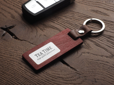 Logo trade promotional gifts picture of: Wooden keyring 1853121