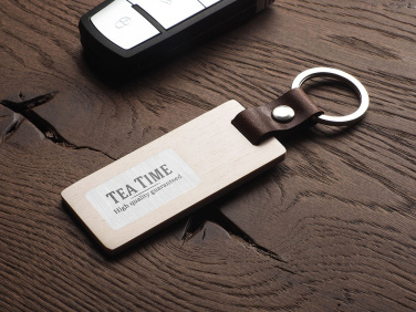 Logo trade promotional items image of: Wooden keyring 1853121