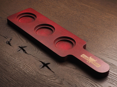 Logotrade promotional giveaway image of: Wooden 3 Shot Serving Board 1863121