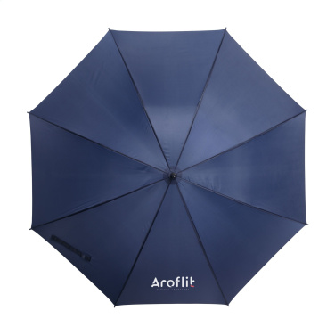 Logo trade corporate gifts image of: BlueStorm RCS RPET umbrella 30 inch