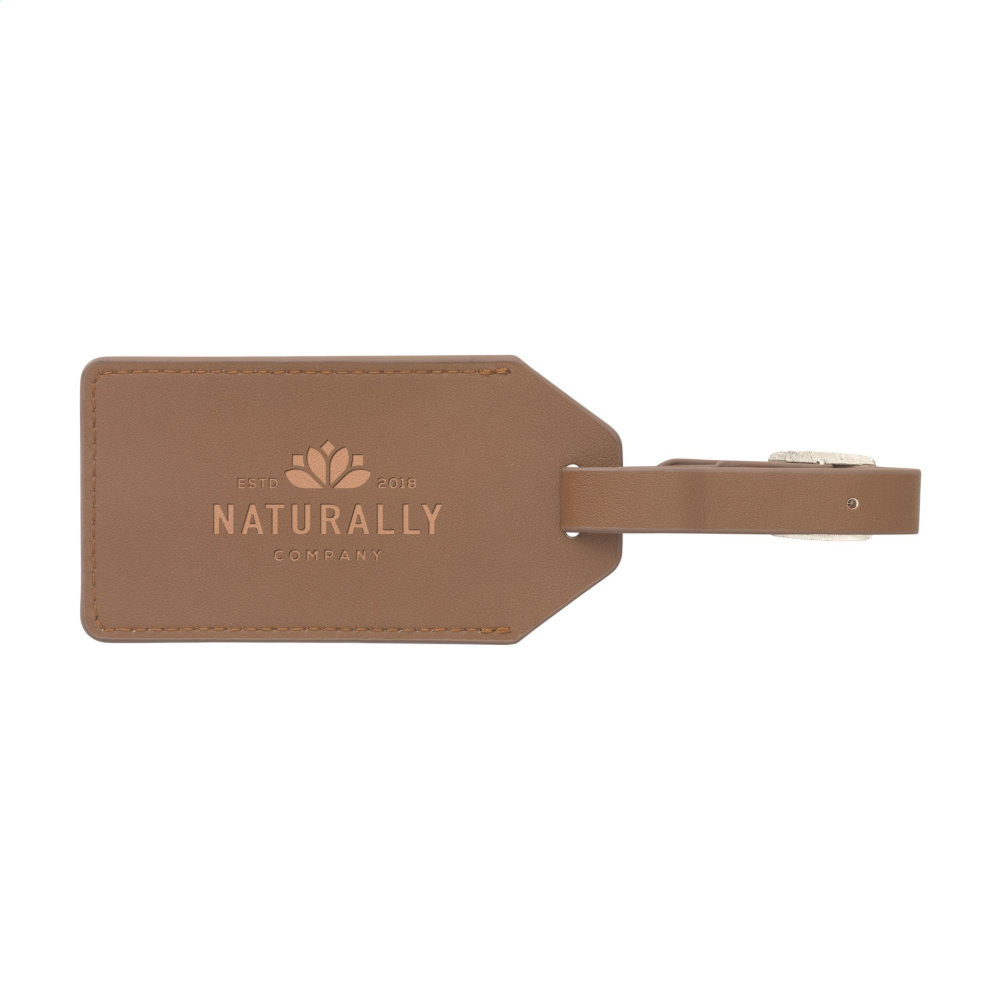 Logo trade promotional merchandise image of: Vegan Pineapple Leather Luggage Tag