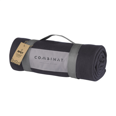 Logo trade promotional items image of: SuperSoft RPET (180 g/m²) fleece blanket