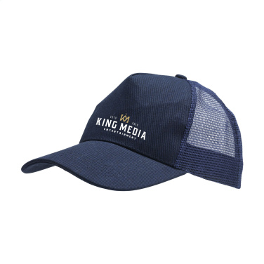 Logo trade business gifts image of: Trucker Recycled Cotton cap