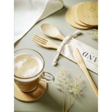 Logotrade business gift image of: Bamboo Coaster Set