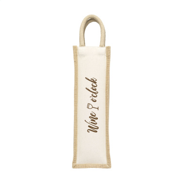 Logotrade corporate gift image of: Jute Canvas Wine Bag