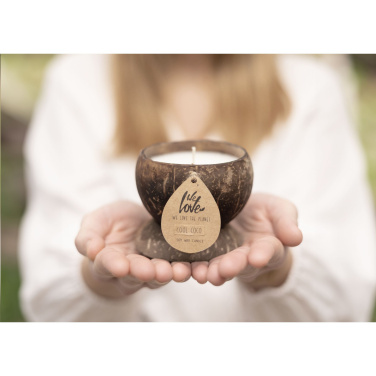 Logo trade business gifts image of: We Love The Planet Coconut Candle