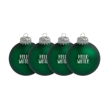 Logo trade promotional merchandise image of: Christmas Bauble Ø 6 cm - set of 4 - Made in Europe