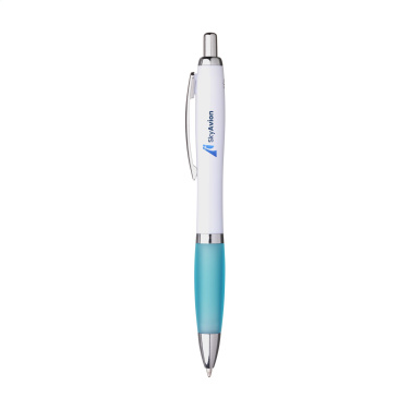Logo trade promotional giveaways picture of: Athos Trans GRS Recycled ABS pen