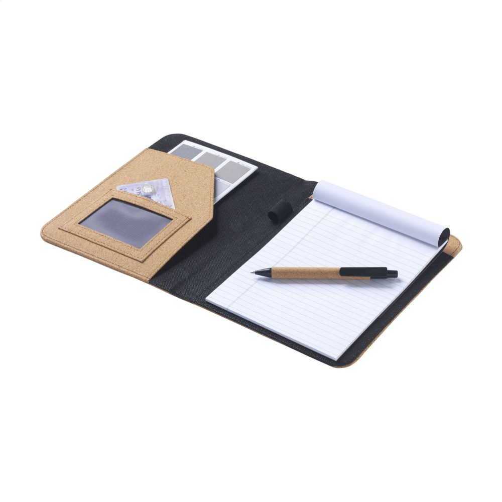 Logo trade business gifts image of: Eco Conference Cork A5 document folder