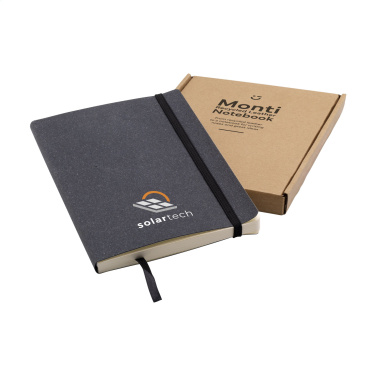 Logotrade promotional product image of: Monti Recycled Leather - Paper Notebook A5