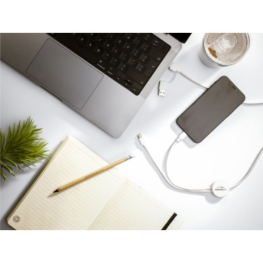 Logo trade promotional merchandise image of: Monti Recycled Leather - Paper Notebook A5