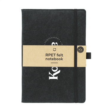 Logo trade advertising products image of: Felty GRS RPET Paper Notebook A5