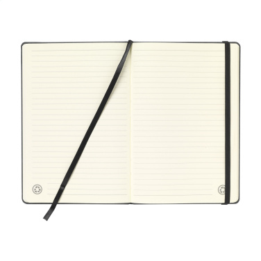 Logotrade promotional product image of: Montana Recycled Leather Paper Notebook A5