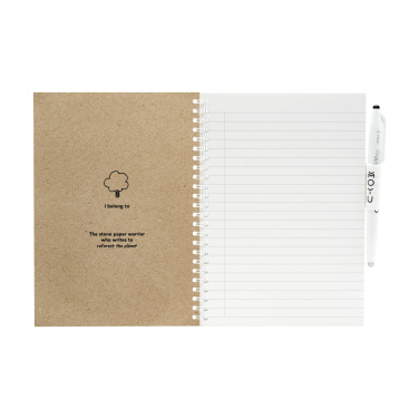 Logo trade promotional merchandise photo of: MOYU Erasable Stone Paper Notebook CraftCover 18 pages