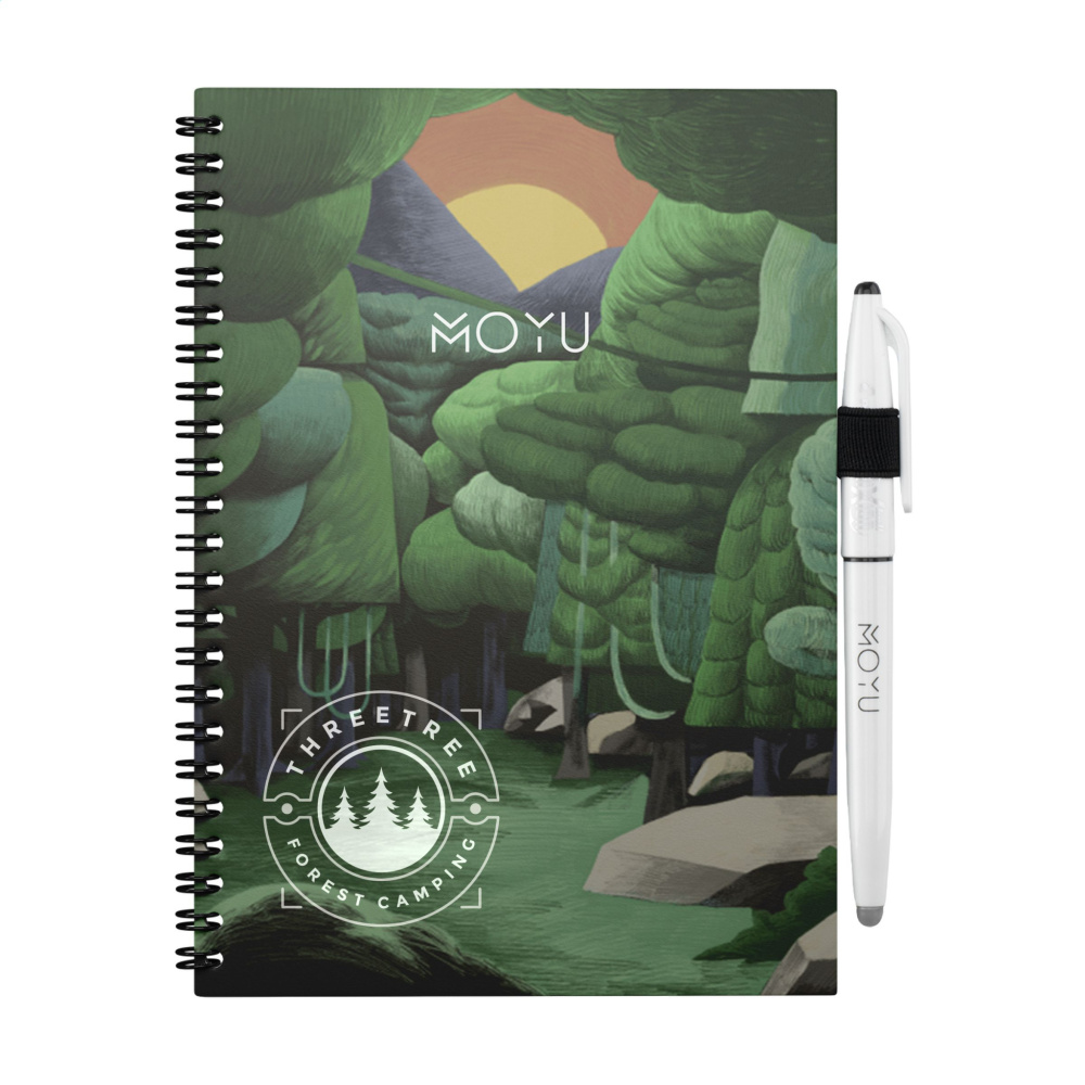 Logo trade promotional item photo of: MOYU Erasable Stone Paper Notebook Custom SoftCover