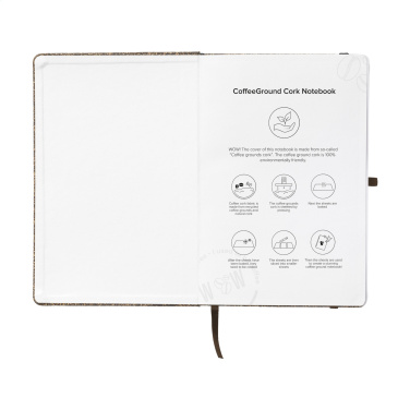 Logotrade promotional merchandise image of: CoffeeGround Cork Paper Notebook A5