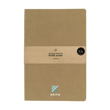 Logo trade promotional gifts picture of: Paper Notebook GRS Washable Kraft Cover A5