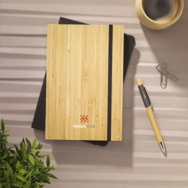 Logo trade promotional item photo of: Bamboo Journal Naked Spine Paper Notebook A5