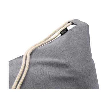 Logo trade promotional gift photo of: GRS Recycled Cotton PromoBag (180 g/m²) backpack