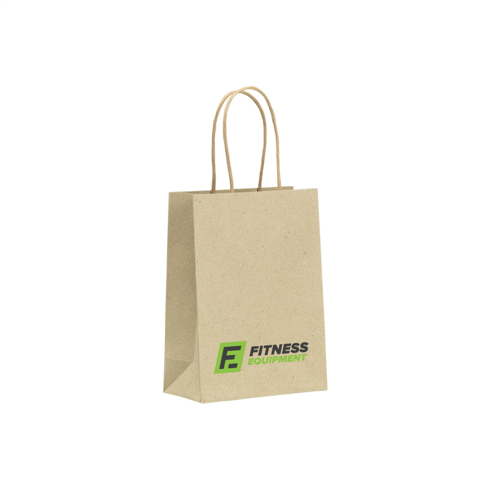 Logo trade corporate gifts image of: Leaf It Bag recycled grass paper (120 g/m²) S