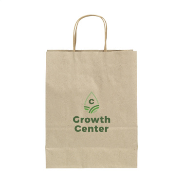 Logo trade advertising products image of: Leaf It Bag recycled grass paper (90 g/m²) S
