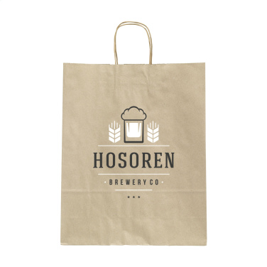 Logo trade promotional items image of: Leaf It Bag recycled grass paper (90 g/m²) M