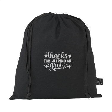 Logo trade corporate gifts picture of: Gift Pouch GRS Recycled Cotton (150 g/m²) M