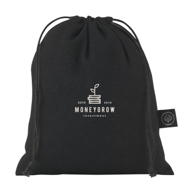Logotrade corporate gift picture of: Gift Pouch GRS Recycled Cotton (150 g/m²) S