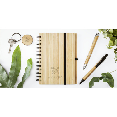 Logo trade promotional item photo of: Bamboo Key Circle keyring