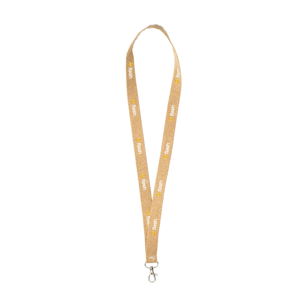 Logo trade business gift photo of: Lanyard Cork 2 cm keycord