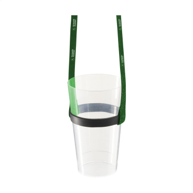 Logo trade promotional items picture of: Lanyard Sublimation RPET 1.5 cm with Cup holder