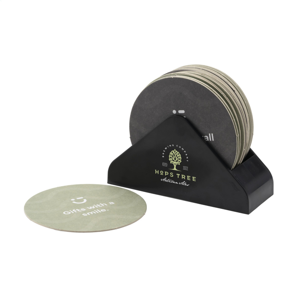 Logotrade promotional item picture of: Recycled Holder Beer Coasters