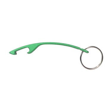 Logotrade promotional gift image of: Alu Opener GRS Recycled keyring