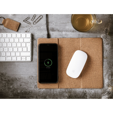 Logotrade promotional items photo of: Cork Wireless Charging Mousepad